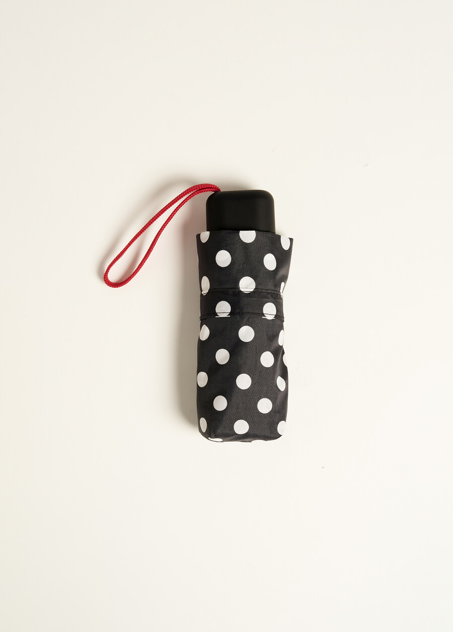 Ombrello Pois Small Tascabile NERO BLACK Donna , immagine n. 3