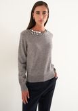 Marlie sweater with sequins GRIGIO CENERE Woman image number 1