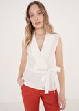 Titty Cotton Blend Top BIANCO WHITE Woman image number 1
