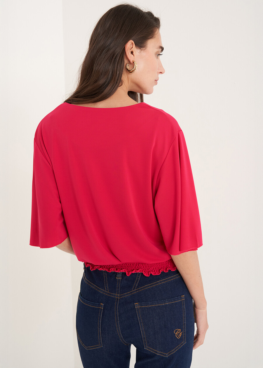 Blusa Celina in jersey VERDE GARDENROSA FUCSIA Donna , immagine n. 3