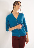 Cardigan Clooney in lana e cashmere ROSSO MAGENTAVERDE PAVONE Donna immagine n. 1