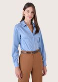 Camicia Carlett in cotone BIANCO WHITEBLU CELESTE Donna immagine n. 1