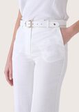 Giorgia linen blend trousers BIANCO WHITEBLUE OLTREMARE GIALLO MANGONERO BLACK Woman image number 4