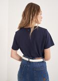 T-shirt Stozy Con Fiore BLU AVIONBEIGE LATTE Donna immagine n. 3