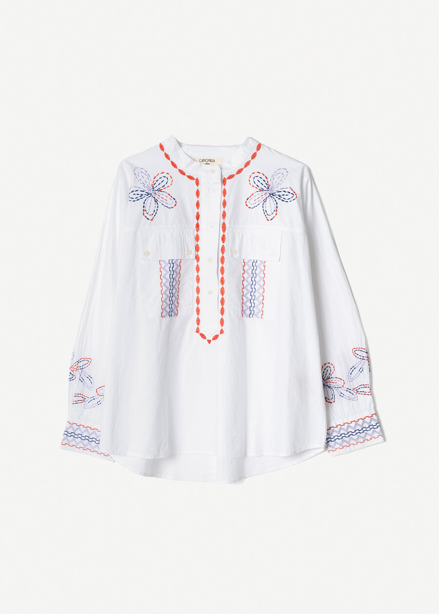 Camicia Cuore ricamata BIANCO WHITE Donna , immagine n. 4