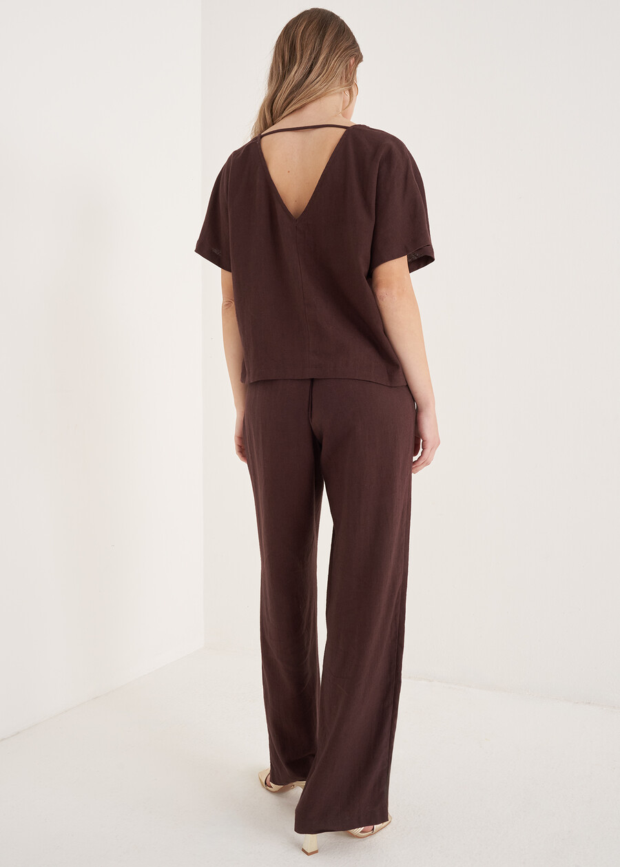 Pantaloni Pencil Vita Alta MARRONE JAVA Donna , immagine n. 5