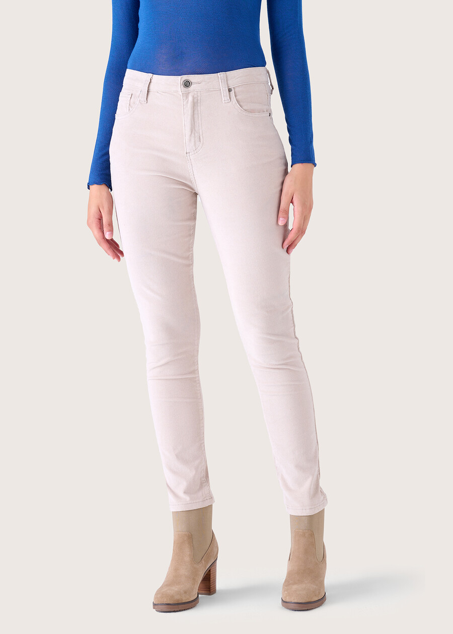 Kate cotton velvet trousers GRIGIO GREBLU GRAFITE Woman , image number 2