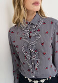 Camicia Clarence stampa cuori BLU Donna immagine n. 2
