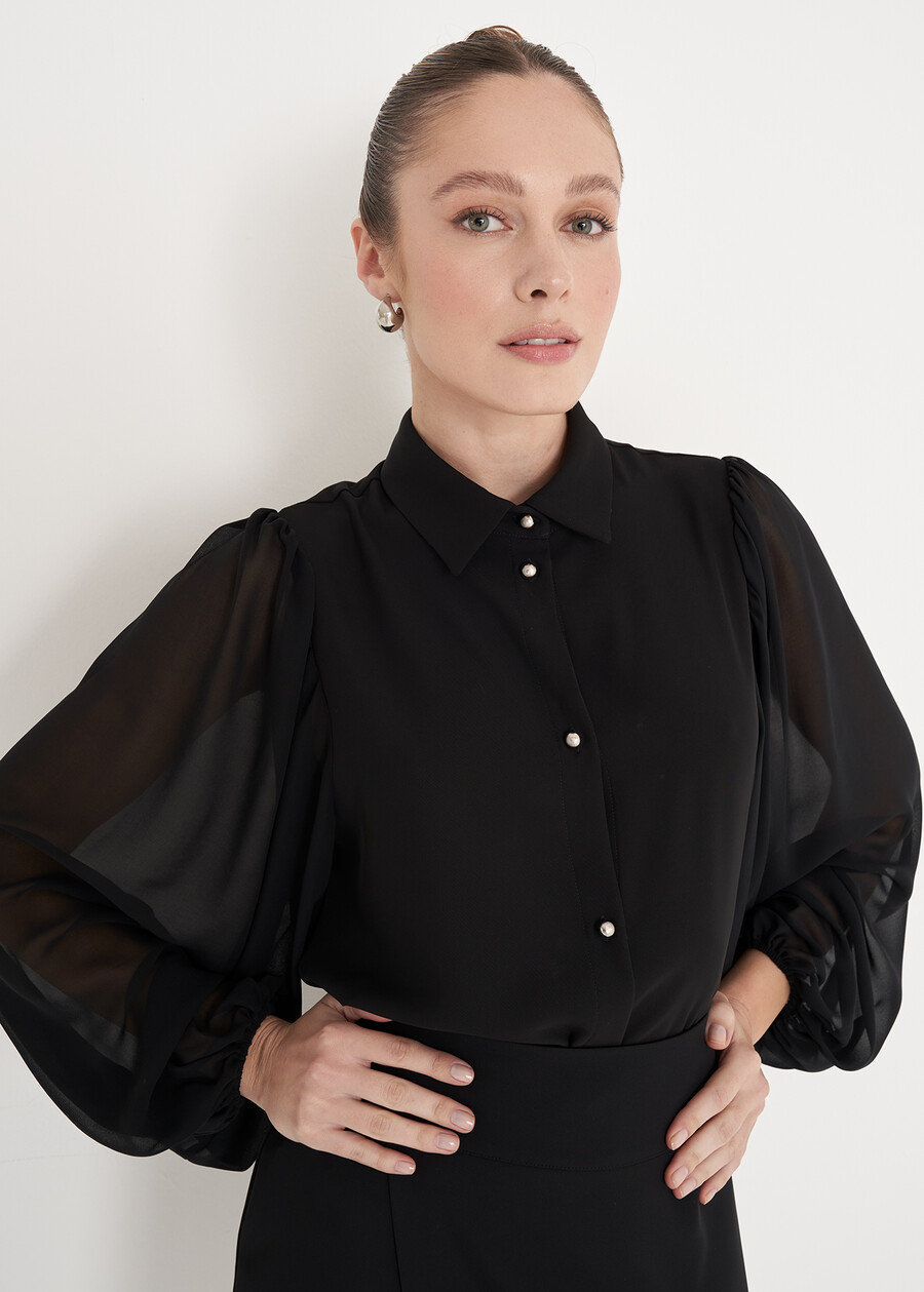 Camicia Candida in doppio tessuto ROSSONERO BLACK Donna , immagine n. 3