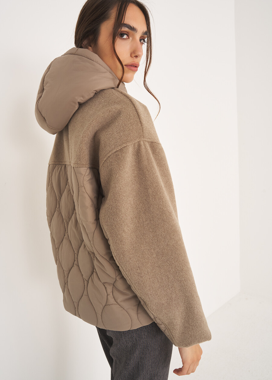 Paiper short puffer with hood GRIGIO TORTORA Woman , image number 3