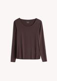 Susanna round-neck t-shirt ROSSO BORDEAUXVERDE GARDENMARRONE Woman image number 6