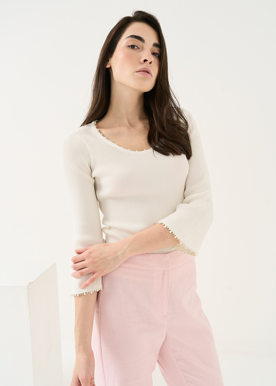 Maglia Marcy con scollo Madonna BIANCO WHITE Donna , immagine n. 1