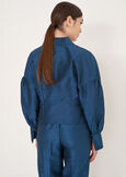 Cassandra structured elegant shirt BLU LAGUNA Woman image number 3