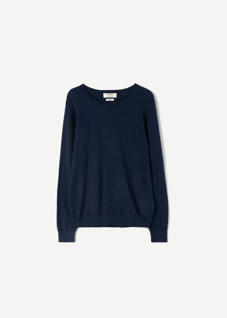 Monaco cotton e silk jersey BLUBIANCO BURRO Woman , image number 5