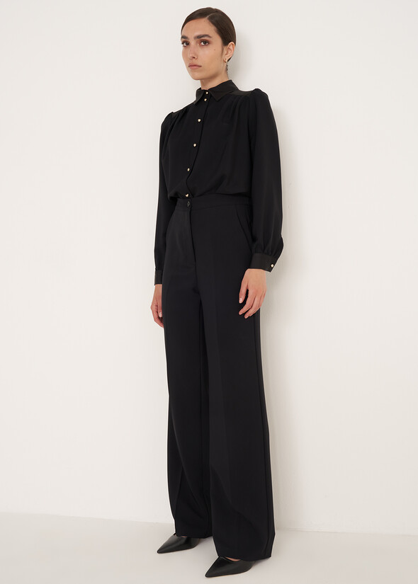 Pantalone Giorgia-L in cady NERO BLACK Donna null