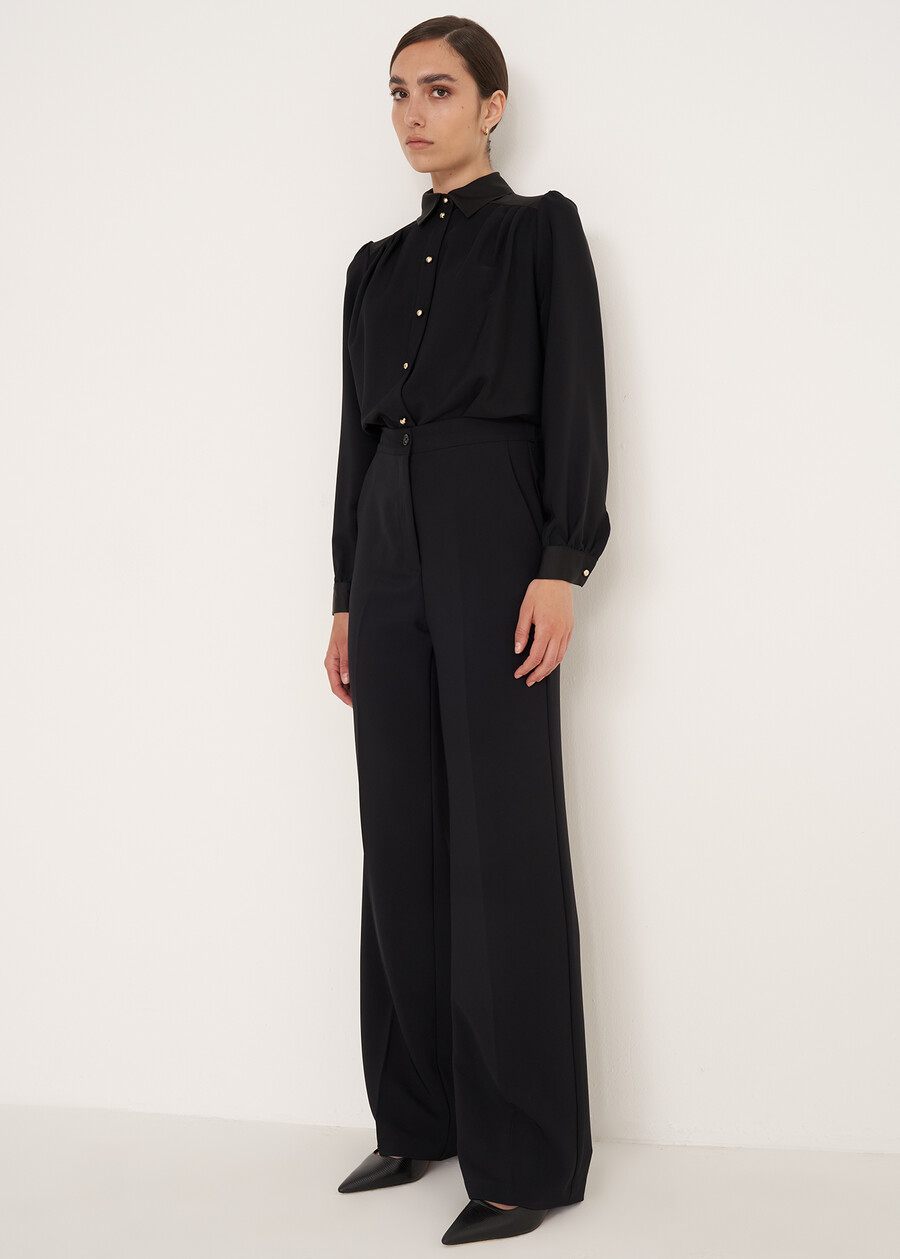 Pantalone Giorgia-L in cady NERO BLACK Donna , immagine n. 1