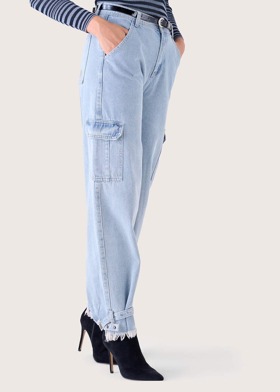 Pantalone Danielle 100% cotone denim DENIM LIGHT DENIM Donna , immagine n. 3
