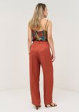 Paxly slub linen trousers ARANCIONE Woman image number 5
