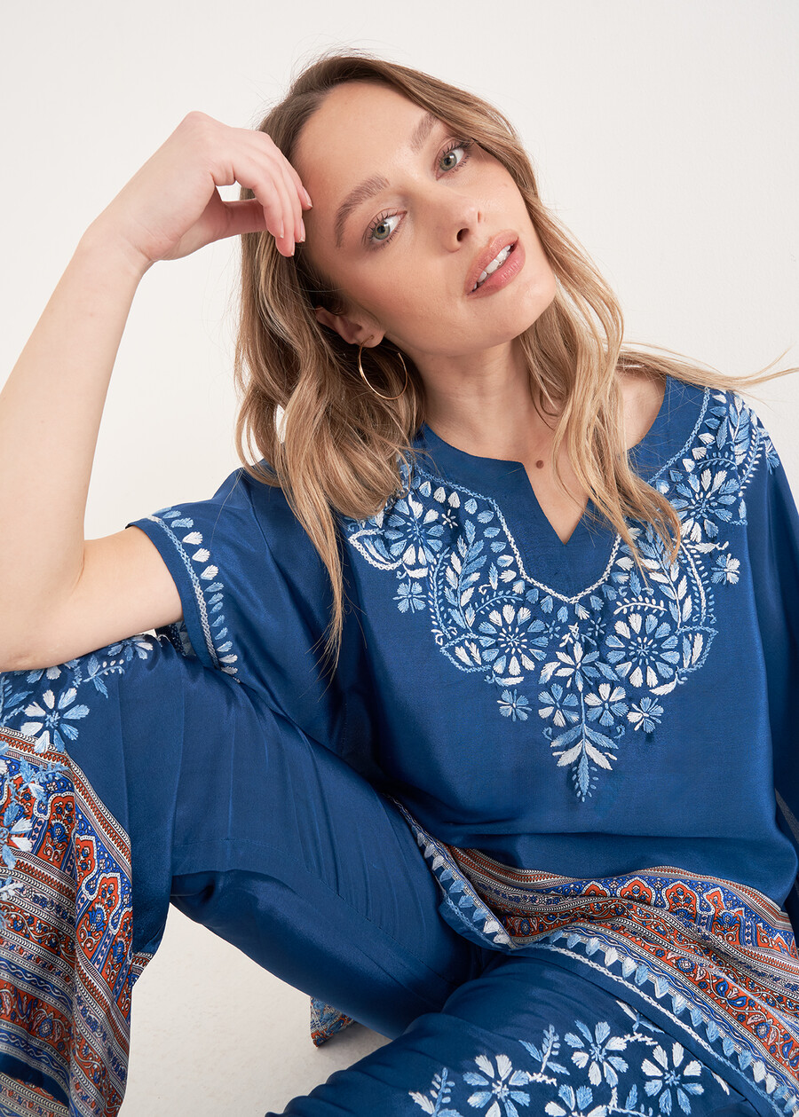 Batter Printed Blouse with Embroidery BLU OTTANIO Woman , image number 2