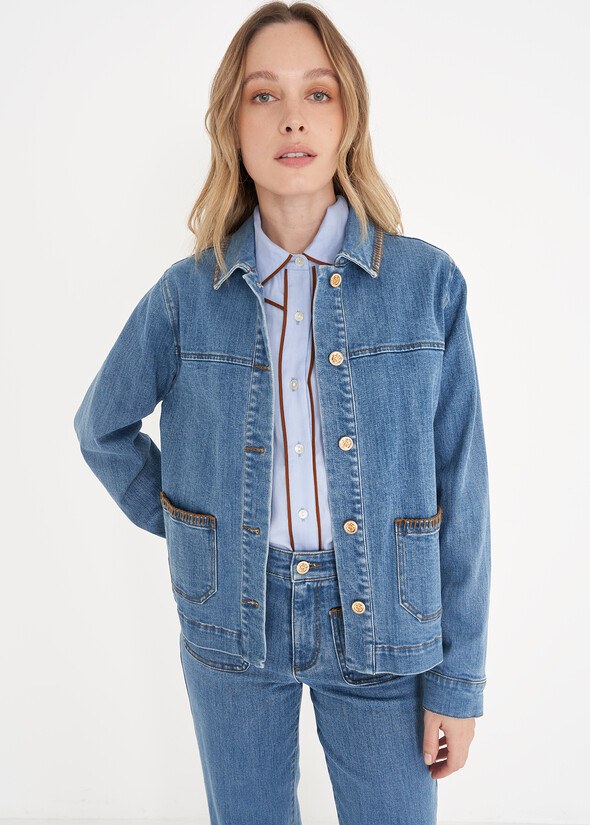 Gila cotton denim jacket DENIM LIGHT DENIM Woman null