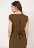 Abito Alena in viscosa e lino
 BEIGE DOESKIN VERDE ALGA Donna immagine n. 3