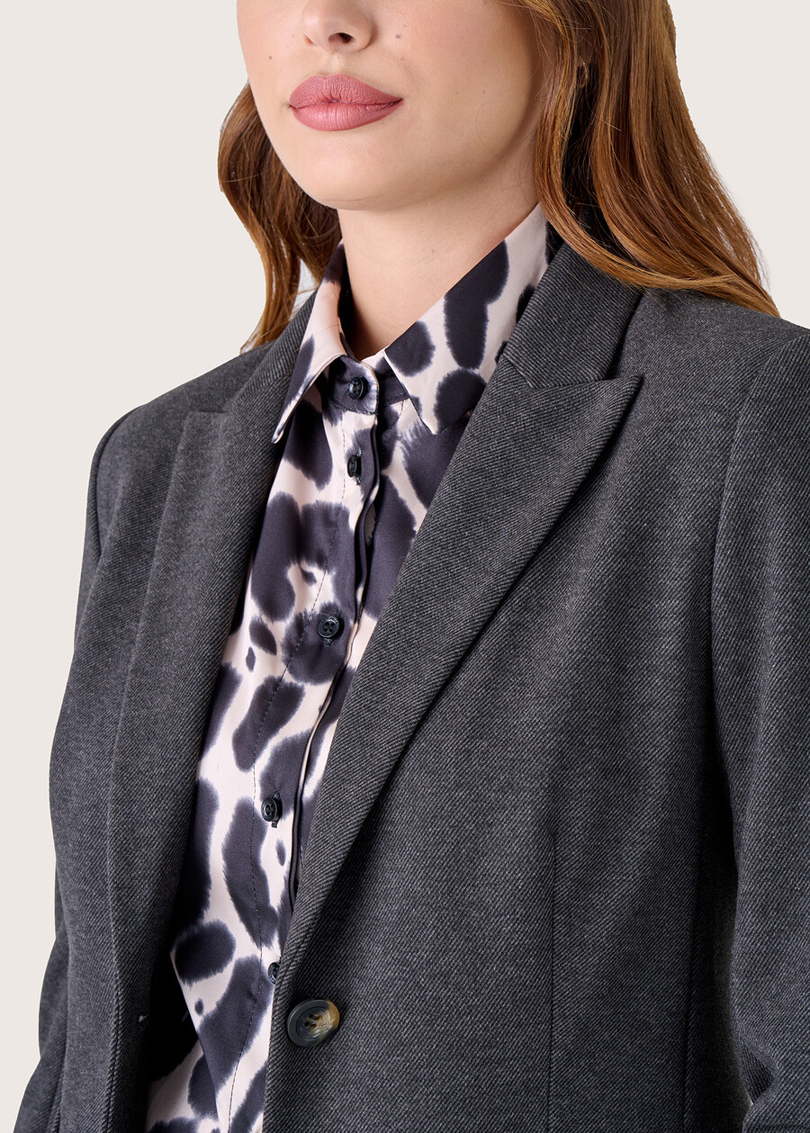 Gaby herringbone cloth blazer BLU GRAFITE Woman , image number 2