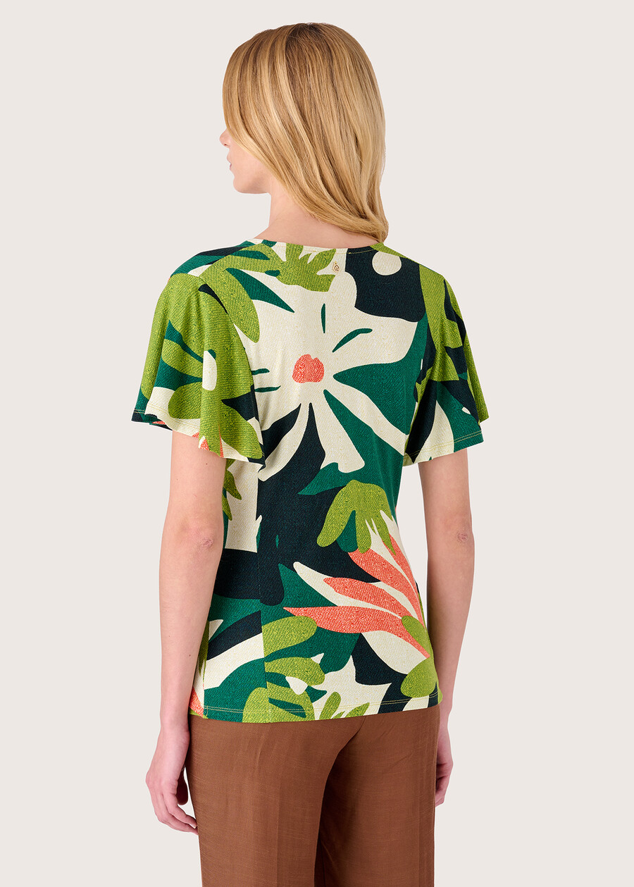 Samu crossover neckline t-shirt VERDE SALAD Woman , image number 3