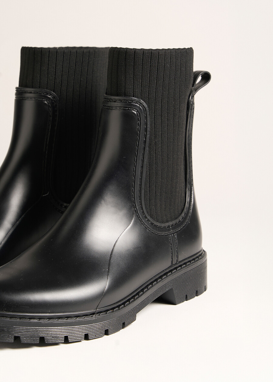 Rayan rubber rain boots NERO BLACK Woman , image number 2
