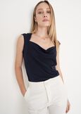 Top Tullio in jersey BLUE OLTREMARE  Donna immagine n. 1