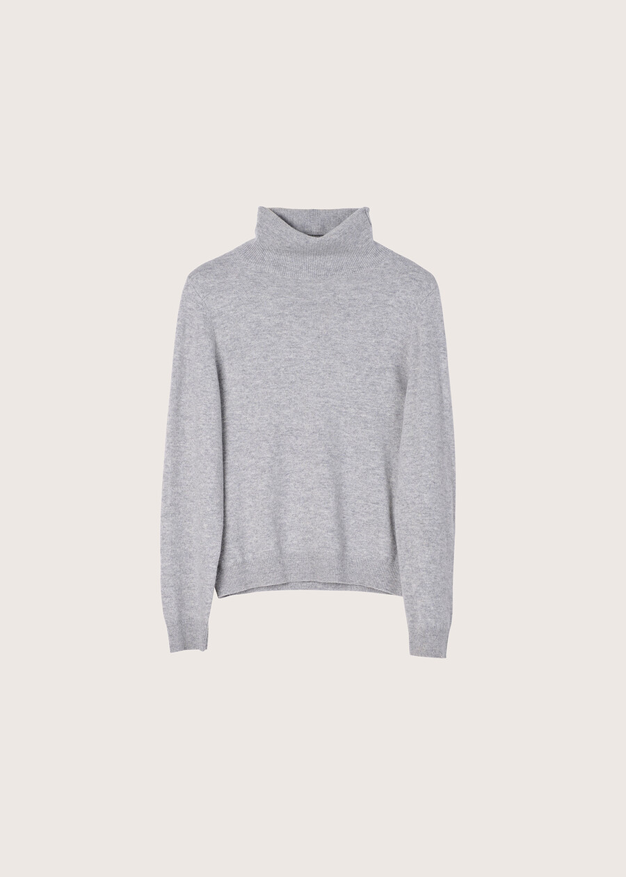 Memole 100% wool and cashmere jersey GRIGIO LIGHT GREYVIOLA LILLY Woman , image number 5