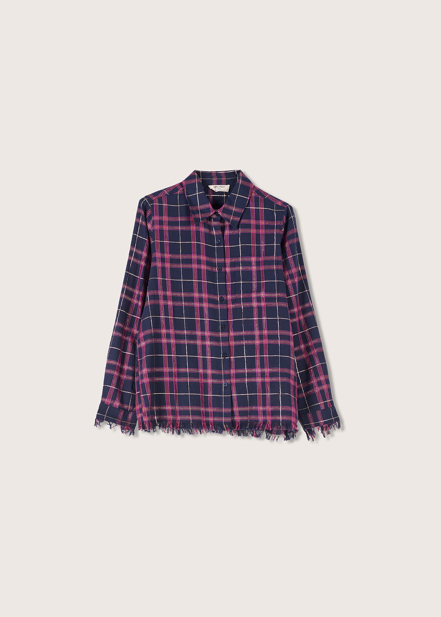 Camicia Check 100% viscosa BLU LAGUNA Donna , immagine n. 5