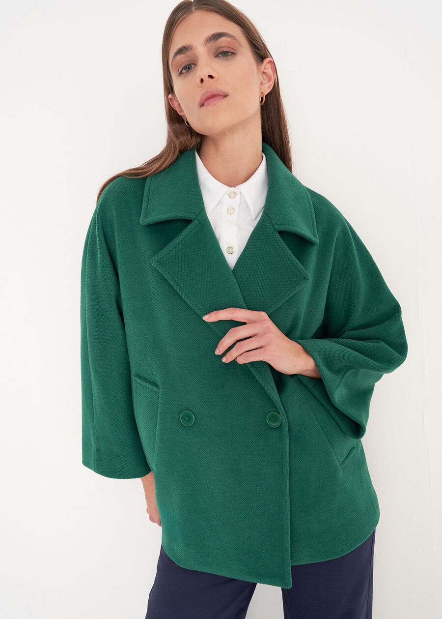 Cleope cloth double-breasted jacket BLUVERDE GARDEN Woman , image number 2