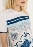 Sharya T-shirt with lurex trim BIANCO WHITE Woman image number 2