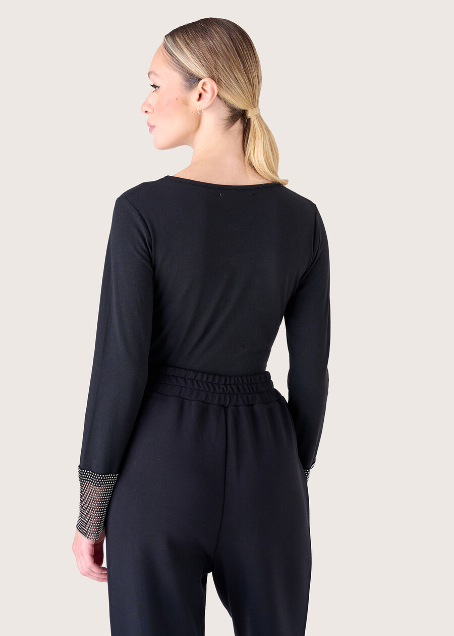 T-shirt Saian in cotone NERO BLACK Donna , immagine n. 3