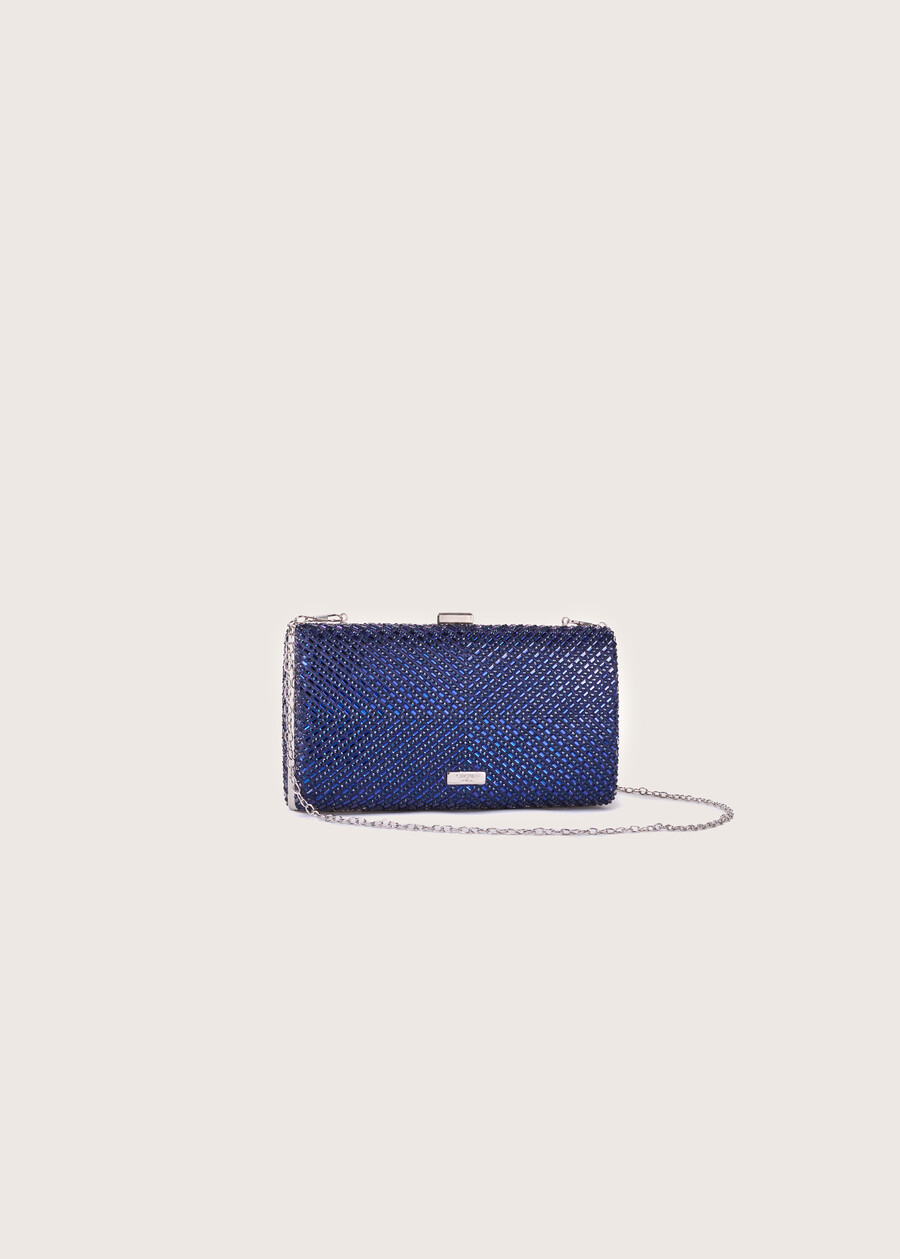 Bell fabric clutch bag with crystals  Woman , image number 3