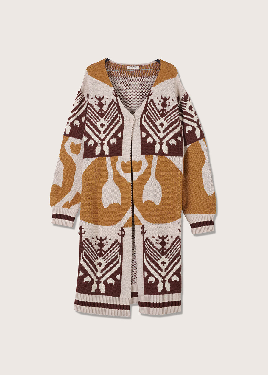 Cardigan lungo Catari MARRONE TIERRA Donna , immagine n. 4