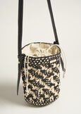Borsa Secchiello Busa in Carta Intrecciata NERO BLACKBEIGE CAMMELLO Donna immagine n. 3