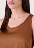 Top Tiziano in satin MARRONE CACAOBIANCOBLUE OLTREMARE FUXI GLOSS Donna immagine n. 2