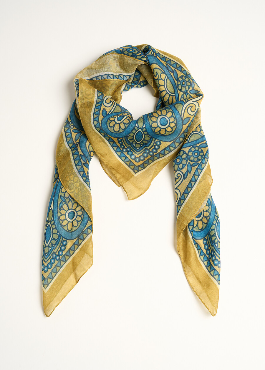 Foulard Sasha con stampa cashmere BLUROSSO BORDEAUX Donna , immagine n. 1