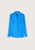 Camicia Alessia in satin BLUBEIGE NAVAJOVERDE LIMEBLUE OLTREMARE  Donna immagine n. 5