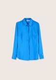 Alessia satin shirt BLUVERDE LIMEBEIG NAVAJOBLUE OLTREMARE  Woman image number 5
