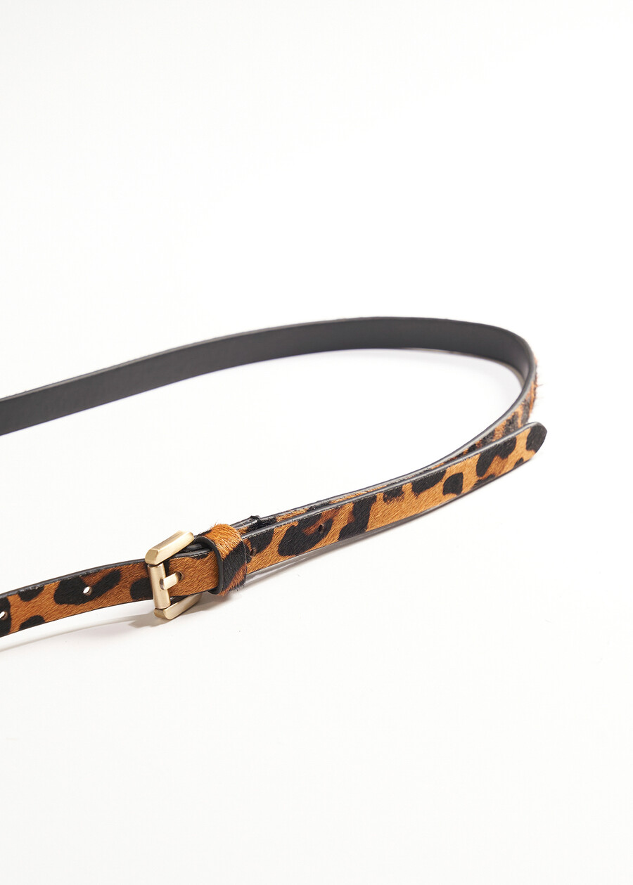 Clim genuine pony hair belt NERO BLACK Woman , image number 2