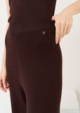 Pony wide lurex knit trousers MARRONE Woman image number 4