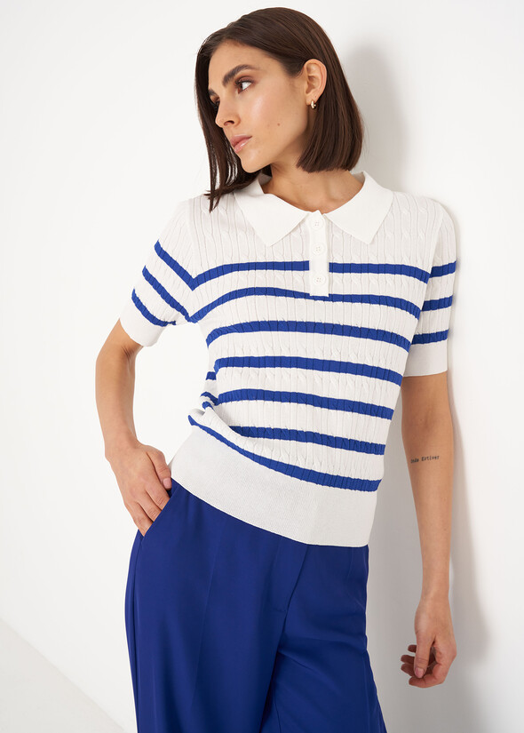 Miriam polo-style jersey BIANCO WHITE Woman null