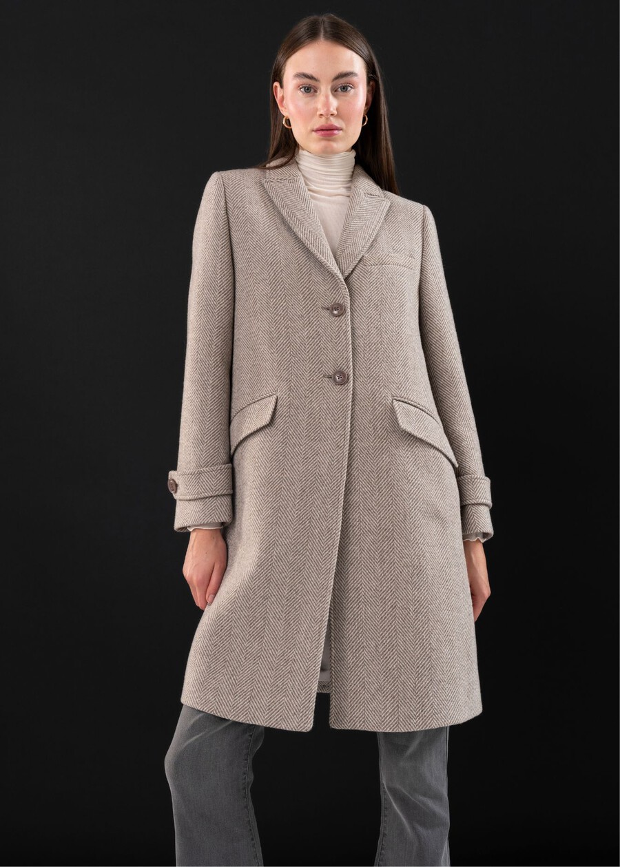 Colet woolen coat GRIGIO TORTORANERO BLACK Woman , image number 1