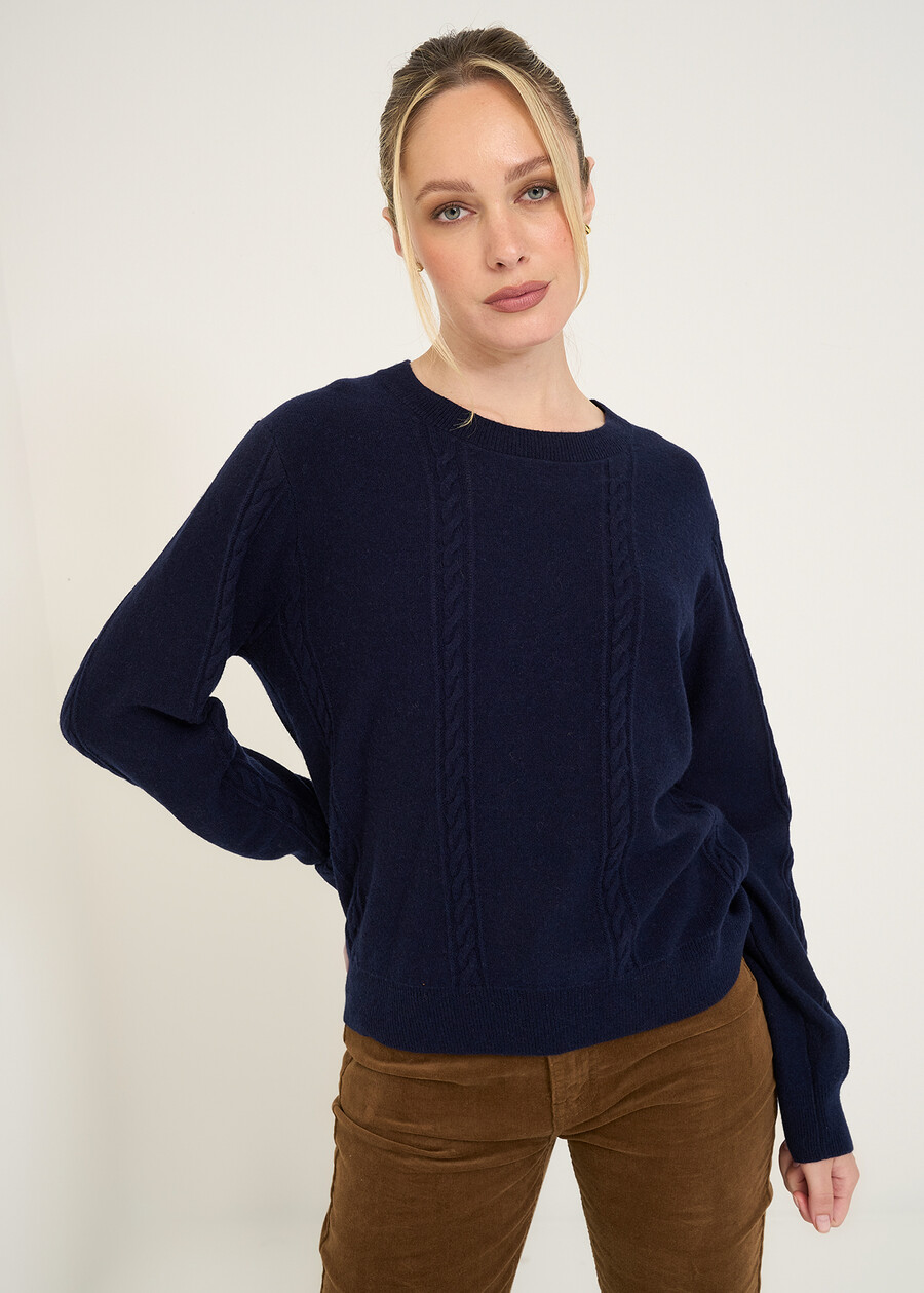 Maglia Meggy in lana e cashmere BEIGE LATTEBLU Donna , immagine n. 1