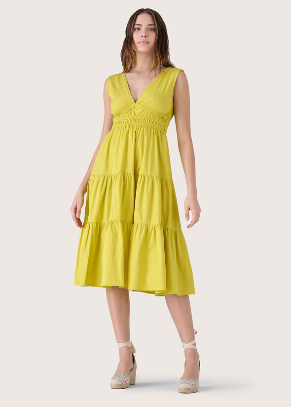 Asia 100% cotton dress VERDE LIME Woman null