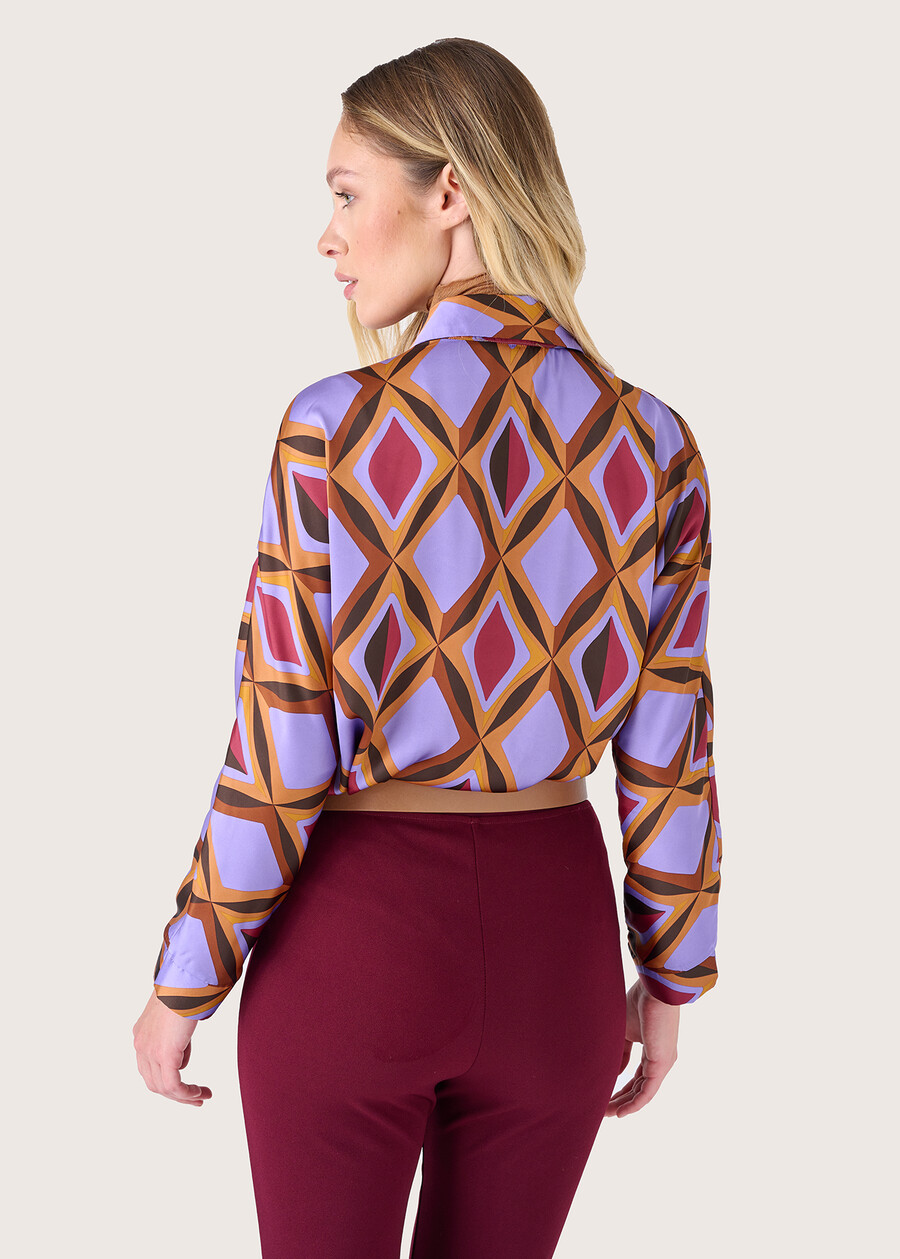 Costant satin shirt ROSSO SYRAH Woman , image number 3