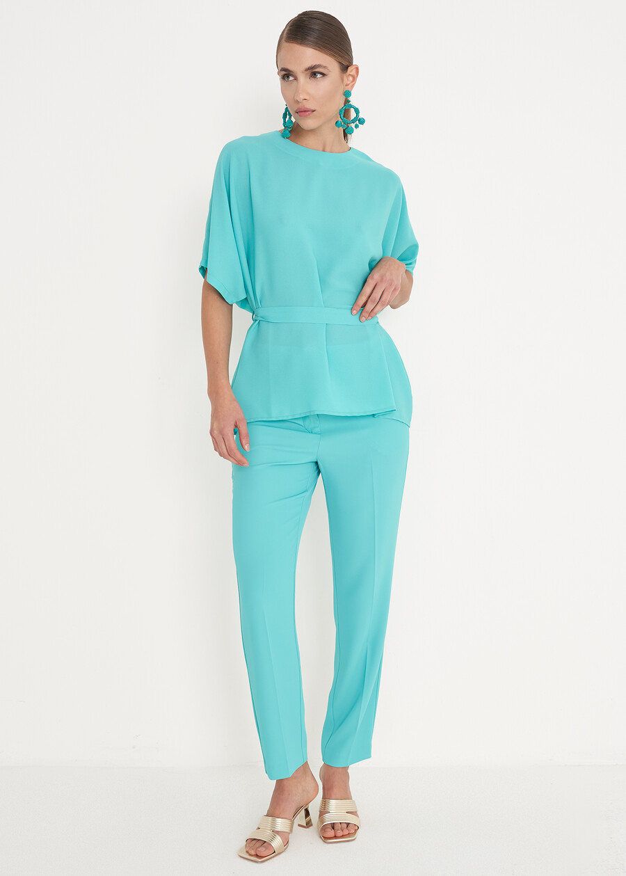 Pantalone Alice in cady BLUE TURCHESE Donna , immagine n. 1