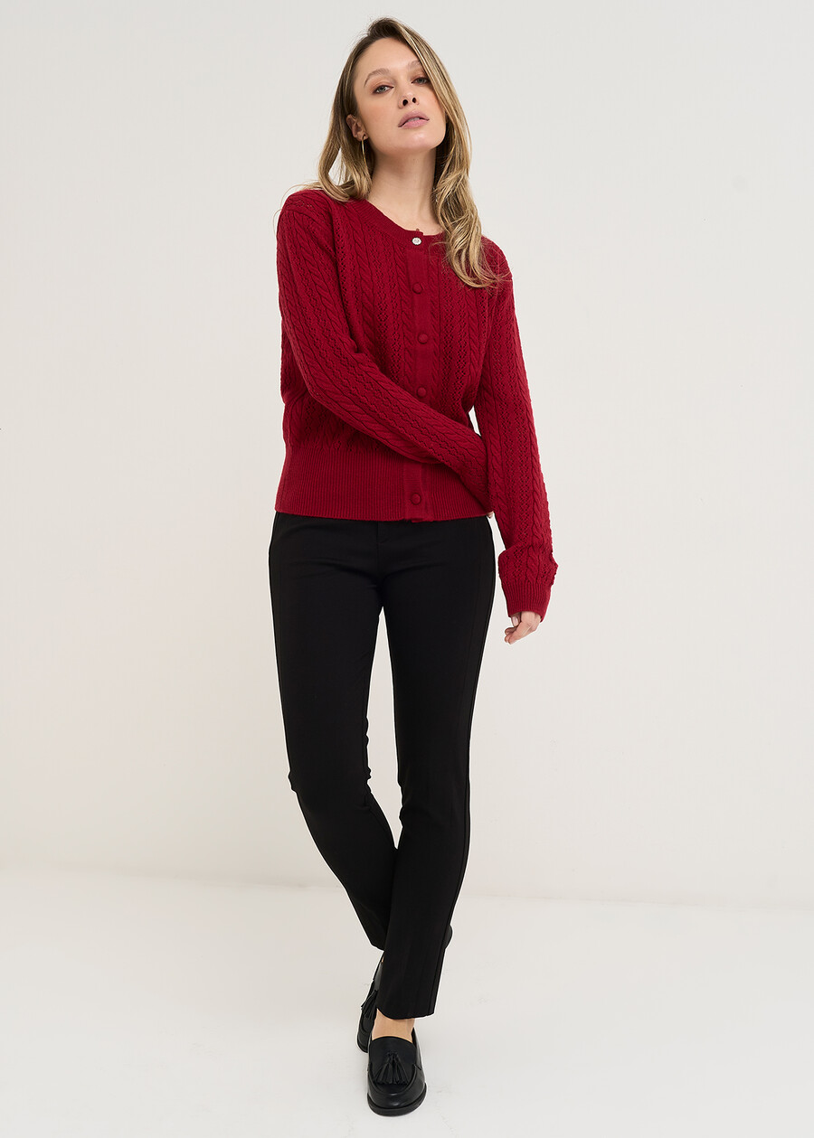 Pantalone Kate Runner in punto Milano NERO BLACKVERDE GRAFITE Donna , immagine n. 1